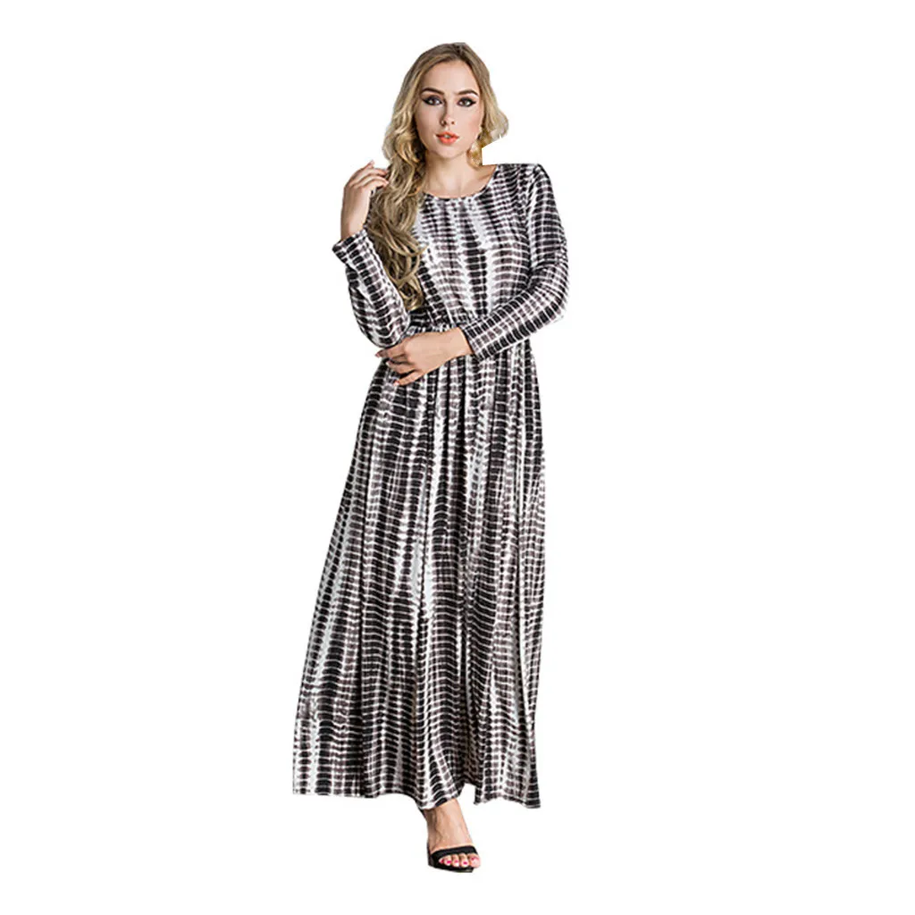 Бесплатная страусиное мусульманское платье для женщин MyBatua Abaya Islamic одежда