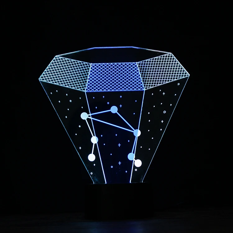 Светильник Luminaria Twelve Constellation Libra 3D Vision ночник настольная лампа 7 цветов яркие