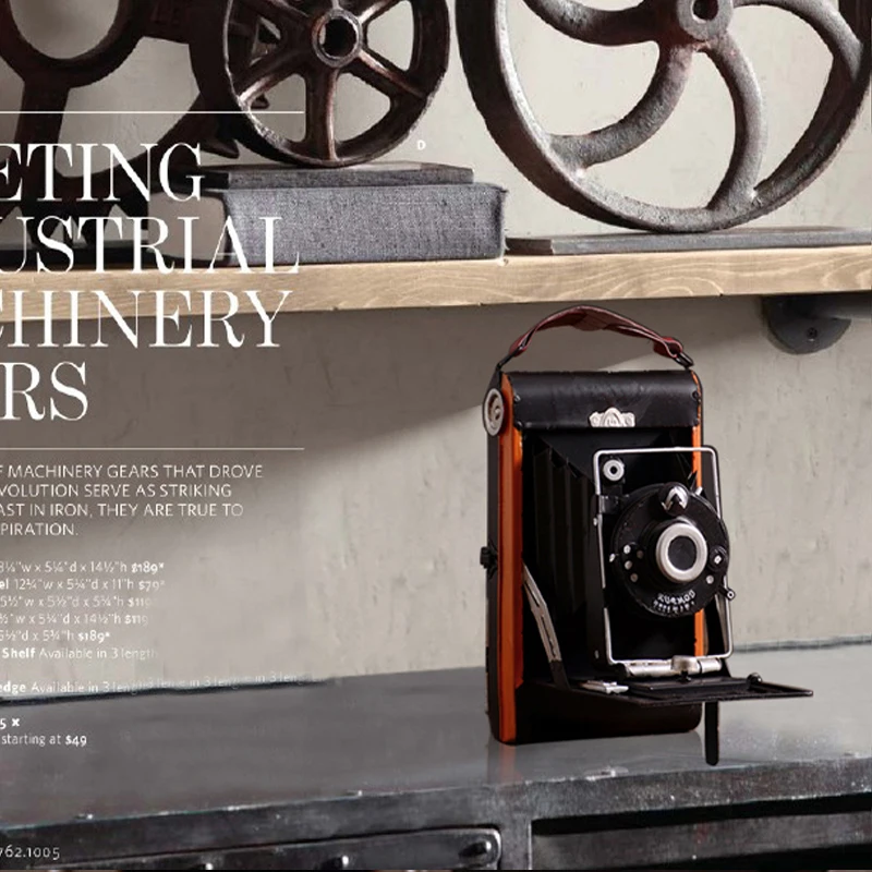 Винтажная модель камеры украшение реквизит ручной работы ретро железное