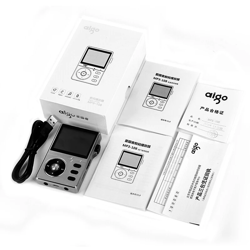 Aigo MP3 108 из цинкового сплава HiFi высокое качество звука без потерь музыка 2 дюймов 8