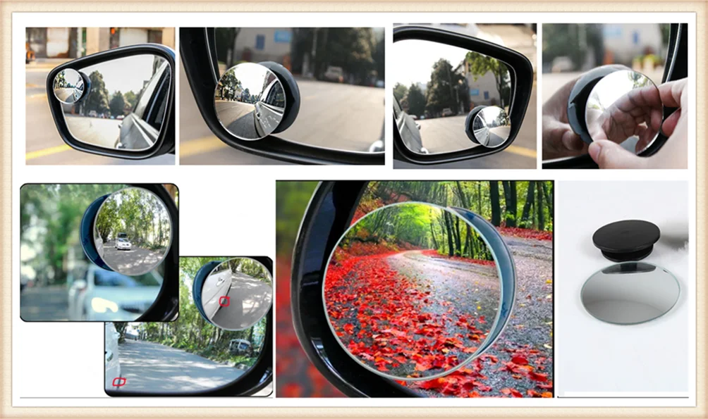 Car borderless small round blind spot mirror For Volkswagen VW POLO Golf 4 6 7 CC Tiguan Passat B5 | Автомобили и мотоциклы