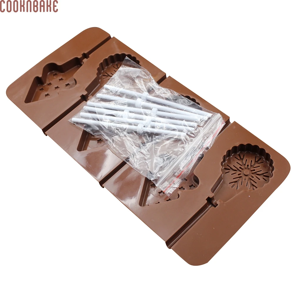 COOKNBAKE DIY Снежинка Рождественская елка леденец силиконовая шоколадная форма CDSM-594 |