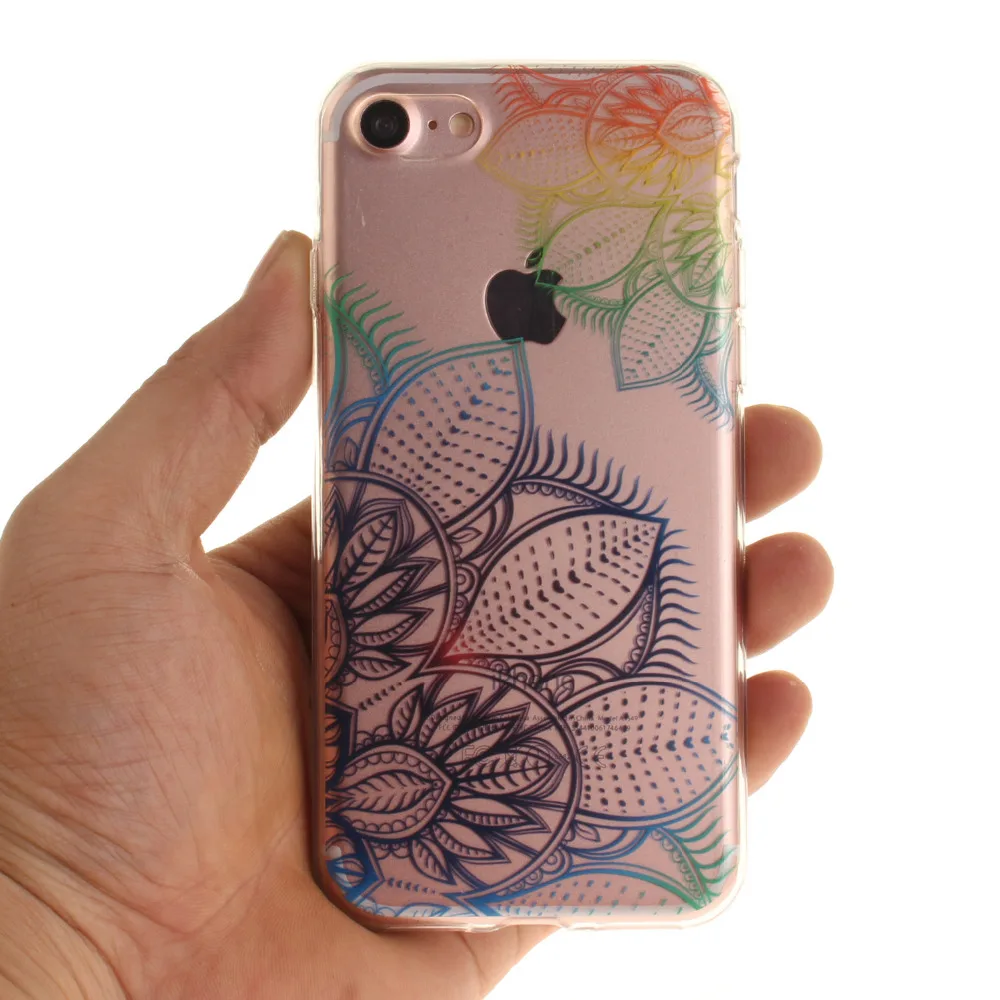 Чехол для iphone 7 искусство печати кремния 6 Coque мягкий ацтекский цветы Богемия