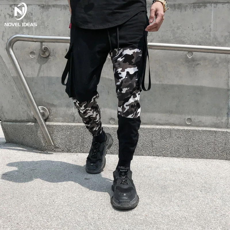 Новые идеи сращивания камуфляжные брюки Армейский Камуфляж хип хоп бегунов