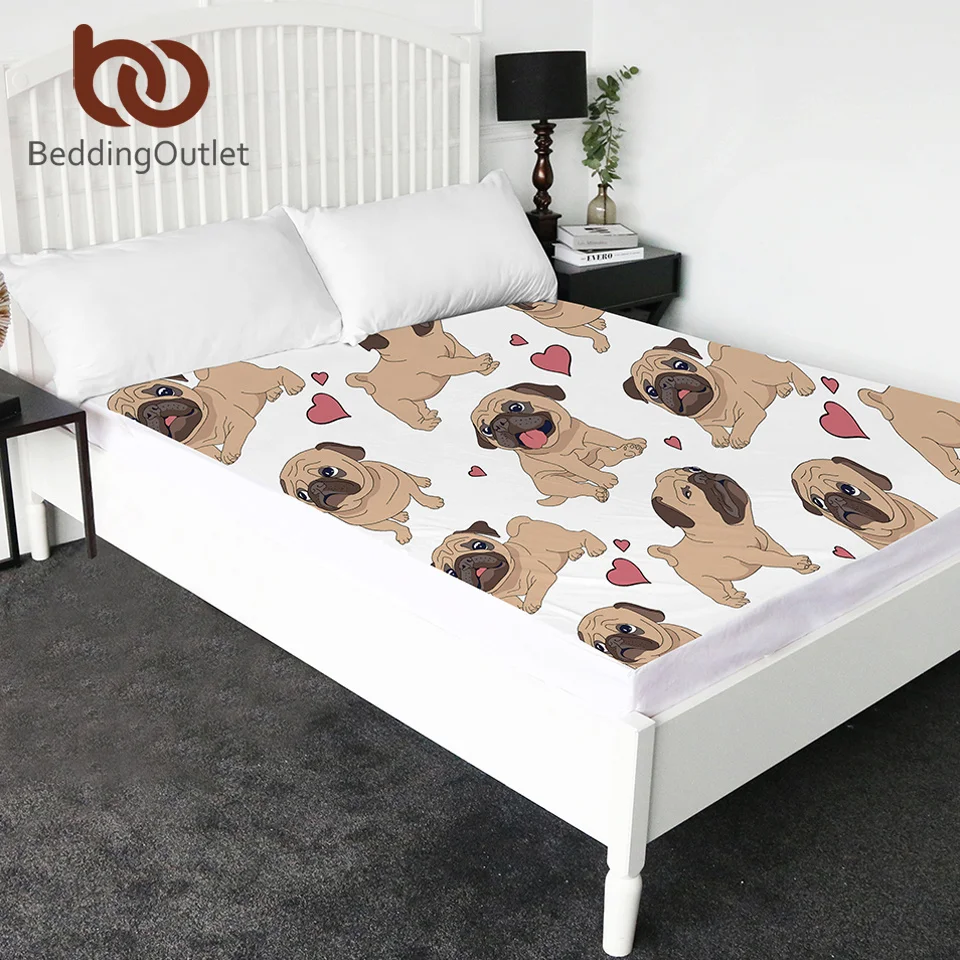 Постельное белье BeddingOutlet в стиле хиппи мопса простыня для одежды виде животных