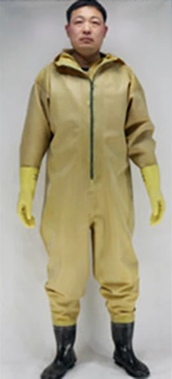 SIZE40 Rubber Waders 1 мм Желтая резиновая молния дышащая грудь болотные с fly рыболовные сапоги Wader чулок ноги waadschoenen респиратор cuissarde peche - Цвет: SIZE40 Rubber Waders