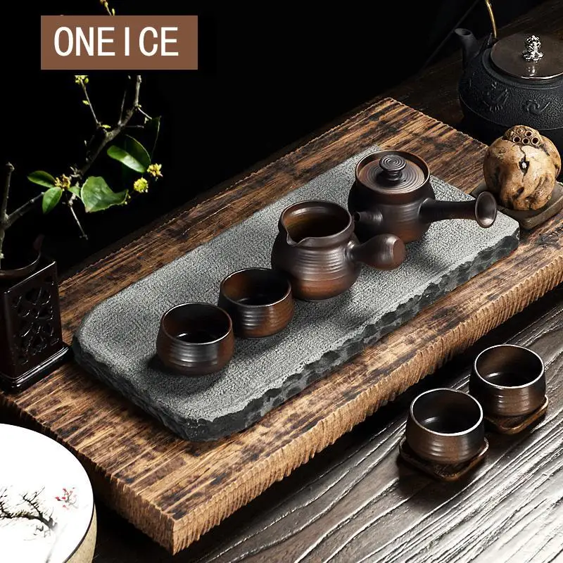 Чайный поднос для морского чая тяжелый бамбуковый камень набор кунг фу