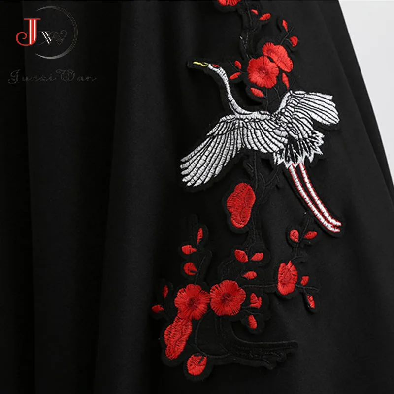 4XL размера плюс летнее женское элегантное платье с вышивкой вечерние винтажное