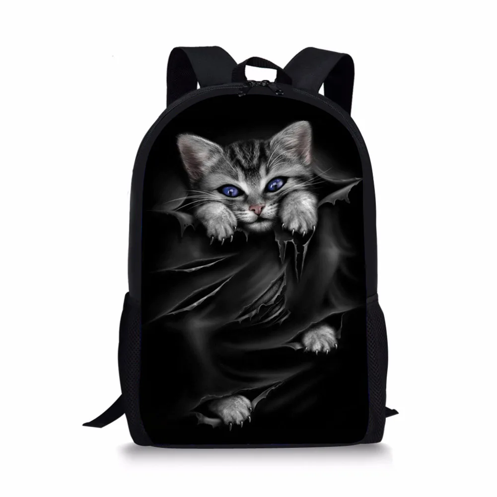 L5068C FORUDESIGNS/Животные, волк, кошка, принт, 3 шт., школьная сумка для девочек, детский рюкзак для детского сада, японский школьный рюкзак, студенческие Мультяшные сумки для книг - Цвет: L5068C