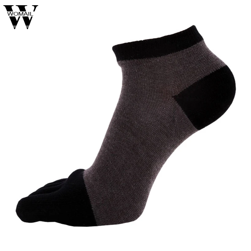 Womail Fashion Для женщин милые носки с пальцами Нескользящие хлопковые носки, теплые носки jan15/30 feb30 - Цвет: Black