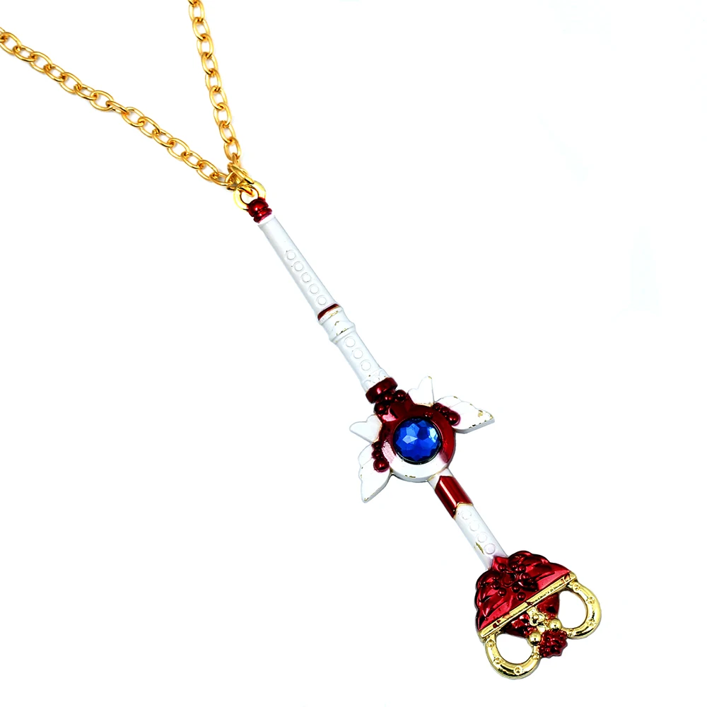 9 Сейлор Мун логотип Диаманте золотая цепочка колье ожерелье скипетр кулон