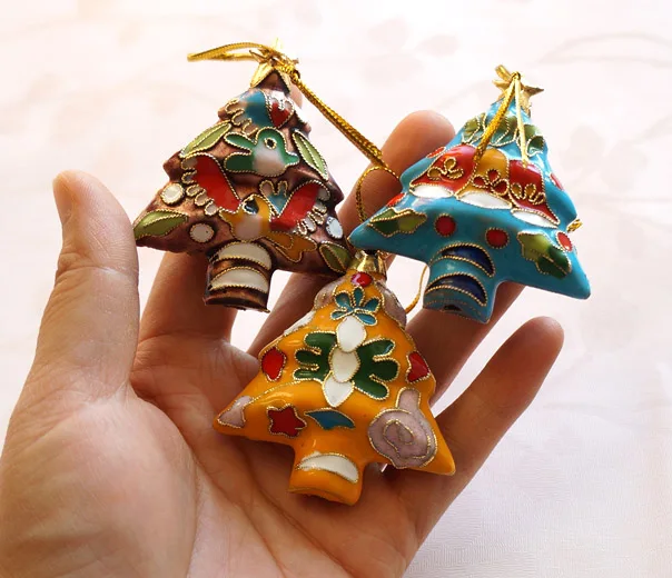 Этнические поделки перегородчатая филигрань DIY Рождественская елка украшения аксессуары Китайская традиционная ремесло висячие орнамент 1 шт