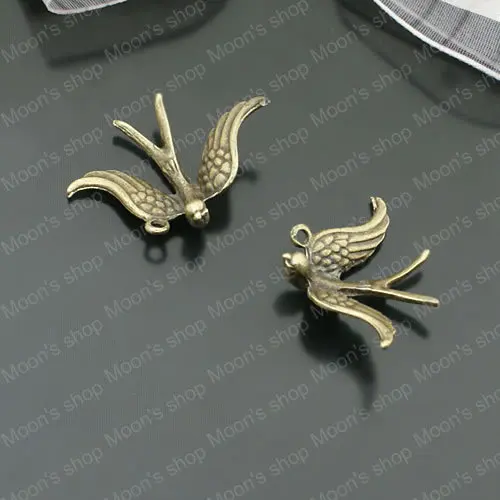 

Wholesale 30*21mm Antique Bronze Swallow Alloy 3D Charms Pendants Diy Fshion Jewelry Findings Accessories 20 pieces(JM3815)