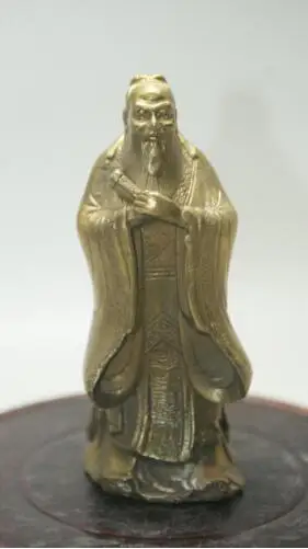 SUIRONG---1025 + китайские Уникальные медные РЕЗНЫЕ Статуи Конфуция бронзовые