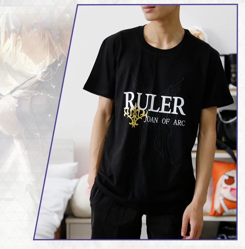 Аниме Fate Grand Order apocripha, правитель, Мститель, Жанна Дарк альтер, футболка для косплея, топы, футболка FGO Joan of Arc, футболка, футболка