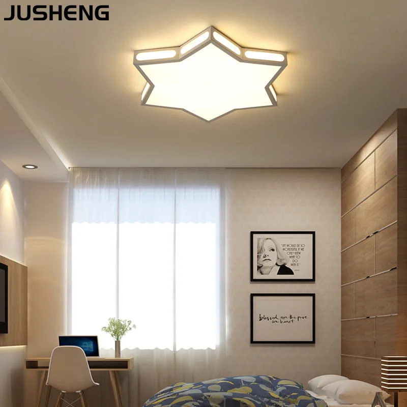 JUSHENG Ceiling light LED 32W 48W living room dining bedroom kitchen five-star shade acrylic lamps | Освещение