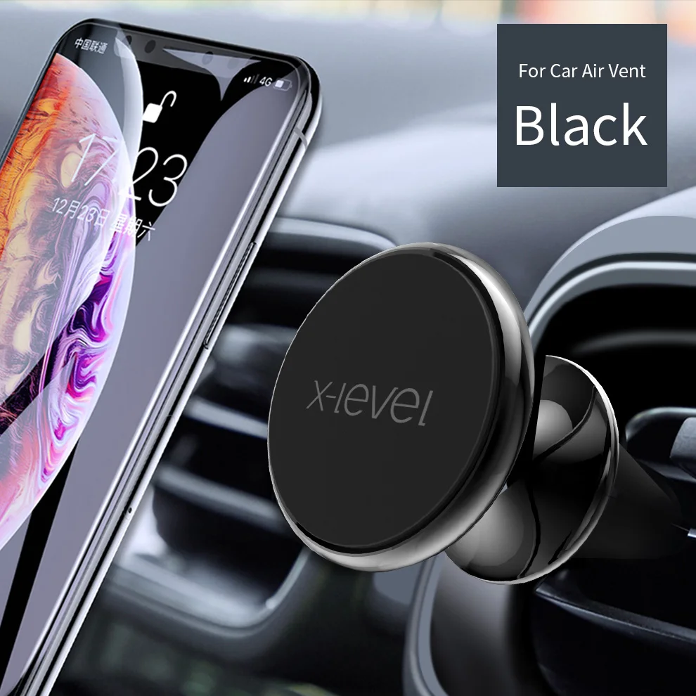 X-Level магнитный автомобильный держатель для телефона для iPhone samsung huawei 360 Универсальный Автомобильный держатель Подставка gps вентиляционное отверстие для мобильного телефона держатели