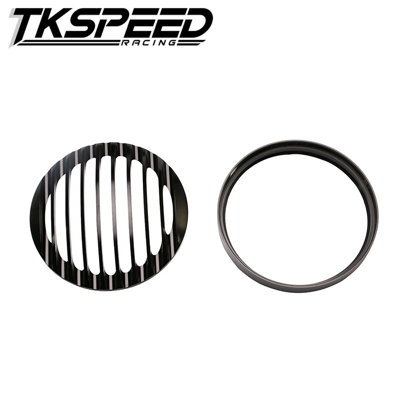TKSPEED Черный 5 3/4 &quotАлюминиевый мотоциклов Фара Гриль Крышка для 2004 2014 Harley Sportster XL 883