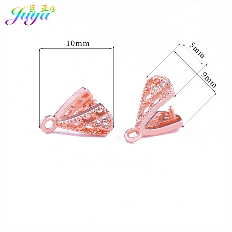 Rose Gold Сделай Сам, серьги, ювелирное изделие, зажим, зажим, серьги, крючок, аксессуары для женщин, Стразы ручной работы, Агатовые серьги, ювелирное изготовление - Цвет: Rose Gold