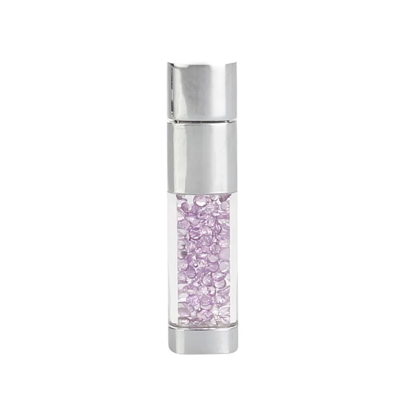 purple Флеш-накопитель, 8 ГБ, кристальная коробка, USB флешка, 64 ГБ, металлическая usb флеш-память, 128 ГБ, 4 Гб, флешка в виде бижутерии, 16 ГБ, USB флеш-накопитель, 32 ГБ, бесплатный логотип - Цвет: purple