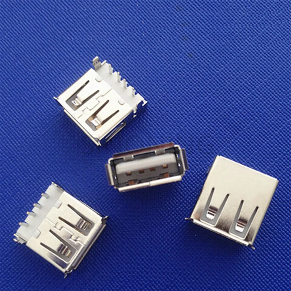 5 шт. разъем Micro USB для портативного питания 4 Pin Looper Женский Разъем медный корпус Shen