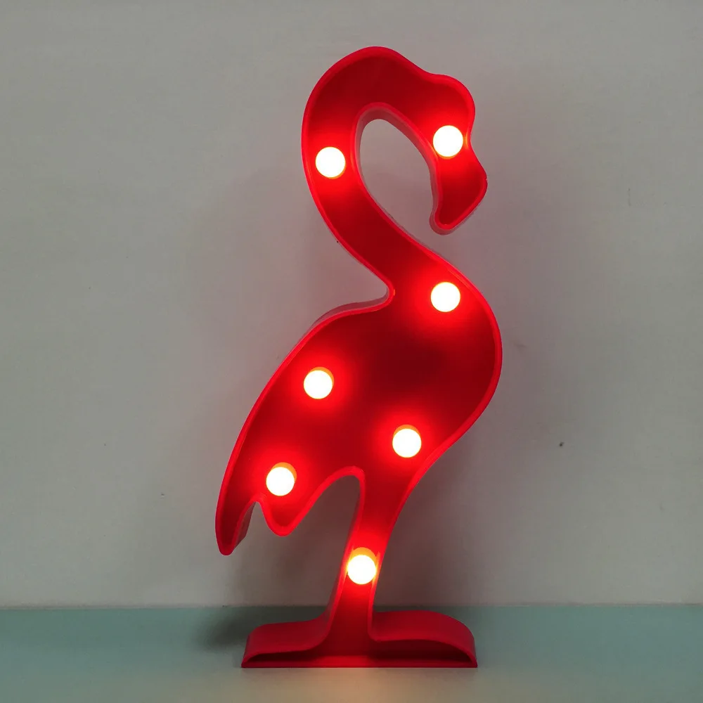 ZLJQ INS Tropical Unicorn Head Flamingo Led Light Romantic Korea Night Table Lamp Home Christmas Party Wedding Decorative | Дом и сад