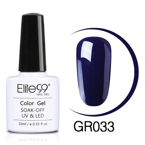 033 Elite99 Soak Off Green Series Гель-лак 10 мл Светодиодный УФ-гель лак для ногтей Праймер УФ гель лак для ногтей художественная краска для маникюра - Цвет: 033