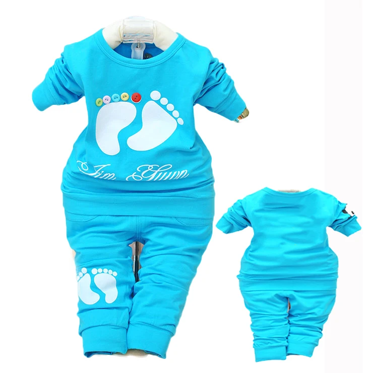 2 Piece set at home Modal little boy and girl Jersey Trouser Set jumper suits newborn layette child kid clothing sets tops pants |