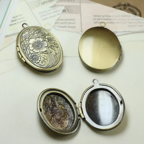 BASEHOME 5 шт./лот Золотой/Серебряный медный фото плавающий медальон Подвеска цветок