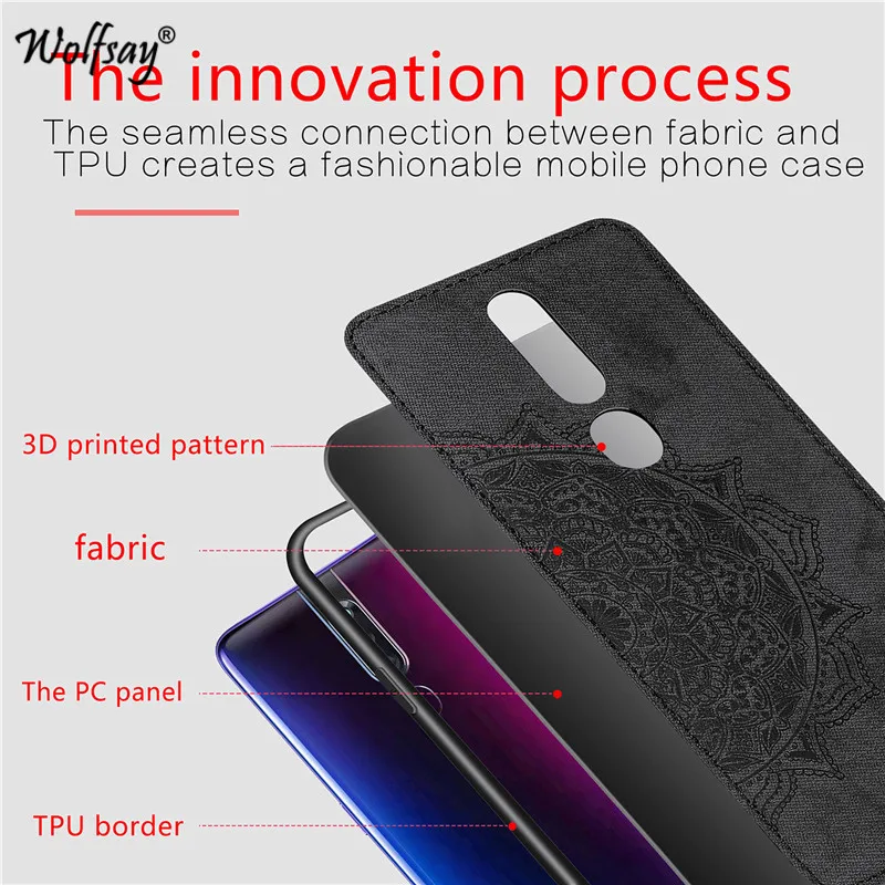 Чехол для OPPO F11 Pro чехол A52 A72 A92 A91 A9 F15 Reno противоударный мягкий тпу тканевый бампер