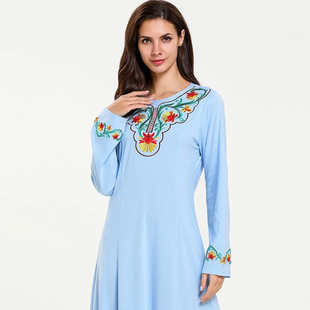 Длинное Плиссированное мусульманское платье-макси Abaya Qatar ОАЭ Турецкая
