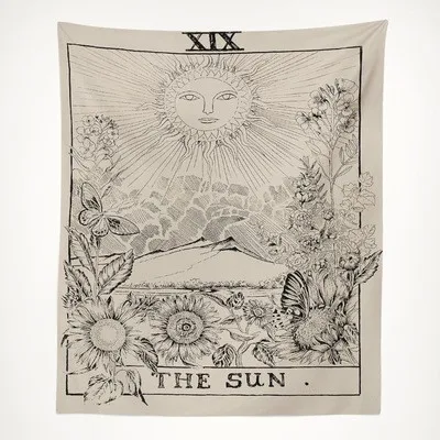 3 Таро Астрология психоделический гобелен колдовство настенный гобелен гадание Солнце Луна Настенный Ковер настенные украшения для гостиной - Цвет: 3