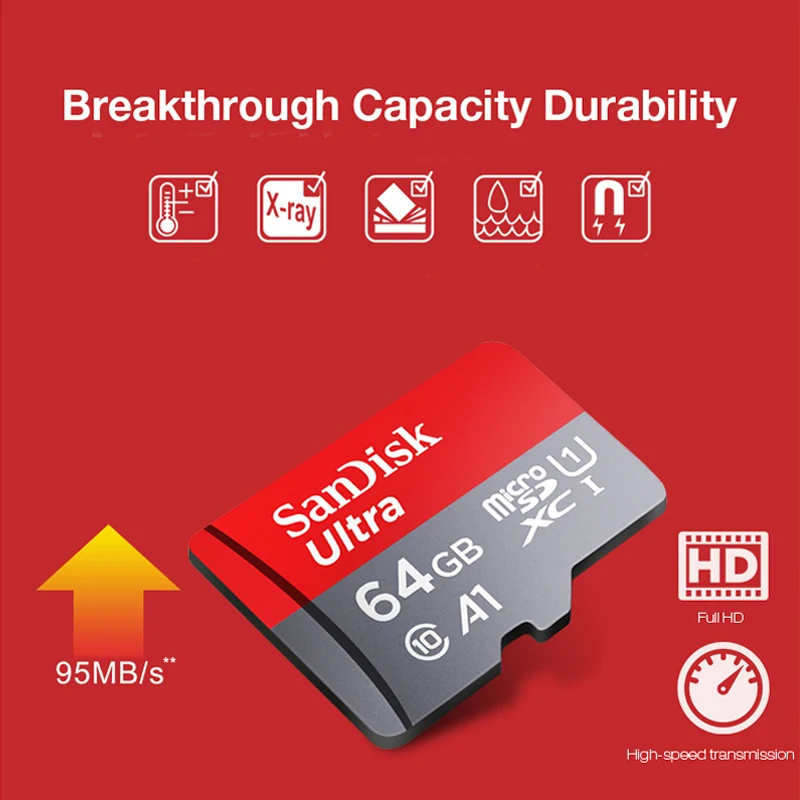 Оригинальный Sandisk микро SD карты 16 ГБ 32 64 200 картао де memoria карт Micro 128 Class 10 до 90 МБ/с.