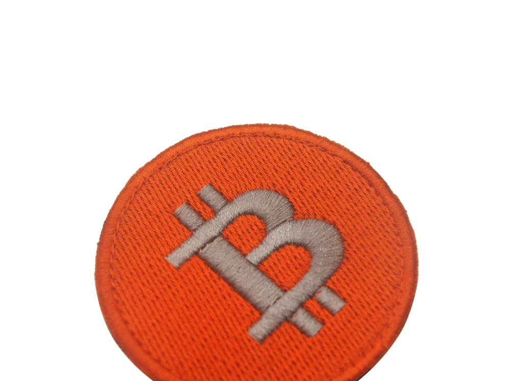 BTC Биткоин монета логотип патч вышивка аппликация коллекция тканевый значок | Дом