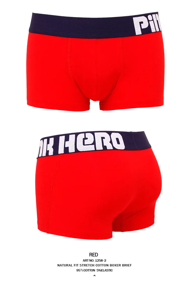Hot sale PINK HERO men underwear Hot Cheap New Style Cotton Color Together Men's Brand Boutique Underwear Wholesale Boxer