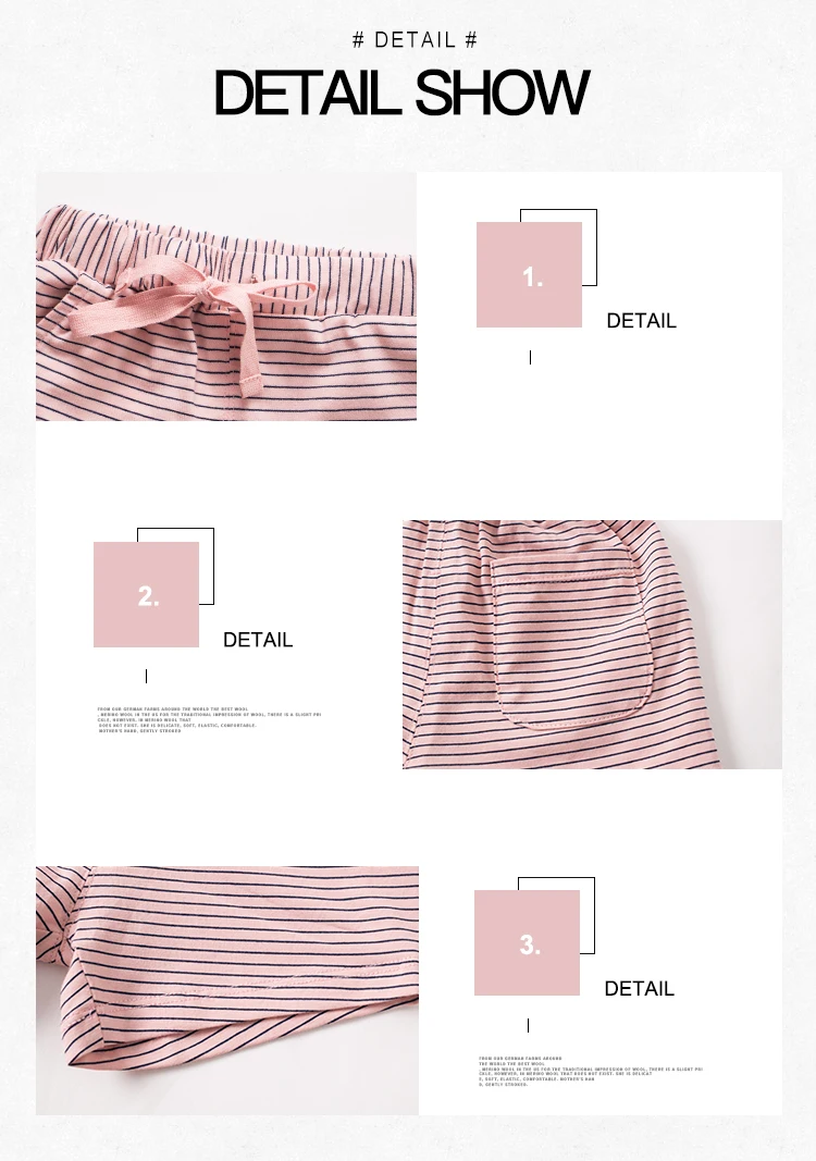 DON`T CALL ME BABY Children Pink Striped Summer Shorts Boys Casual Cotton Soft Shorts Girls Sweet Cute Basic Homewears 90209-01