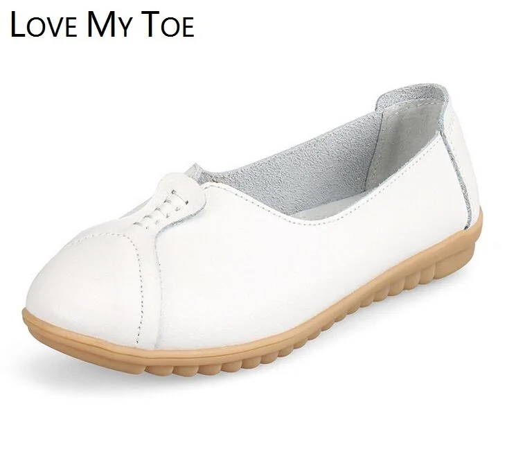 Туфли женские повседневные из натуральной кожи дышащие лоферы плоская подошва