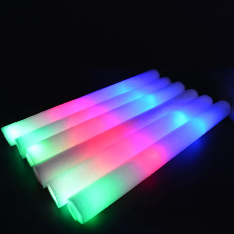 Light Up LED Foam Stick Wands Rally Rave Cheer Batons Party Flashing Glow Sticks Christmas Year Halloween|navidad|navidad led |
