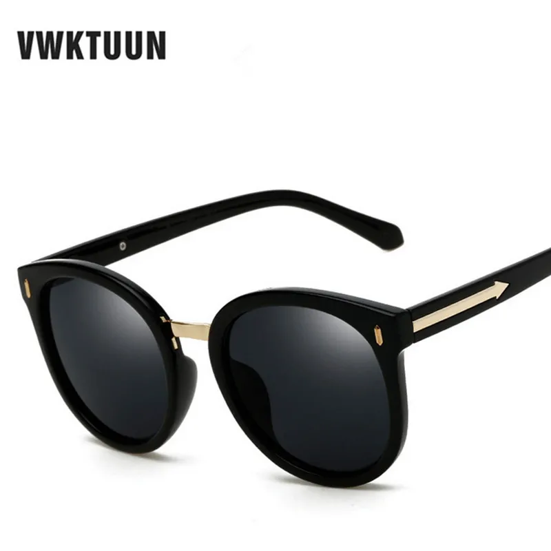 

VWKTUUN Polarized Womens Sunglasses Brand Designer Round Sun glasses For Women Arrow Frame Mirror Shades Sunglass Big Sunglases