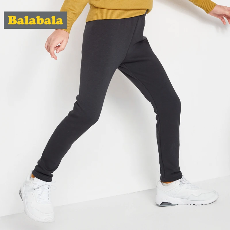 Balabala/штаны без застежки на флисовой подкладке с вышивкой для девочек-подростков