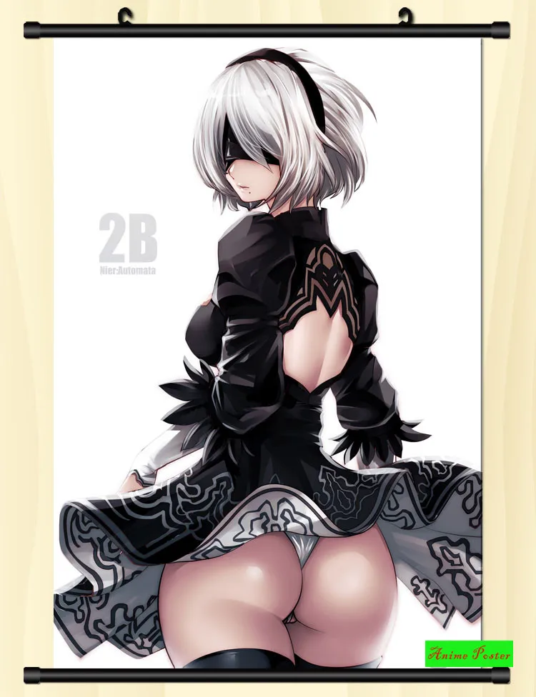 NieR Automata настенная прокрутка печатная картина домашний декор японский мультфильм