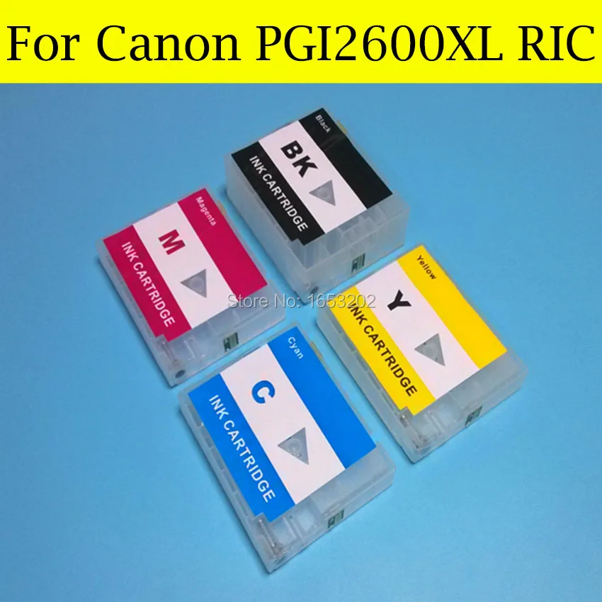 4 PCS/Lot Refillable Ink Cartridge For CANON PGI2600XL Canon MAXIFY MB5060 MB5360 Printer | Компьютеры и офис