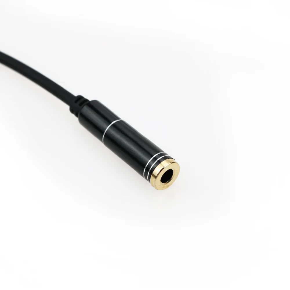 JCD 4-полюсный 3 5 Jack Женский аудио кабель удлинитель AUX c двумя штекерами мм для