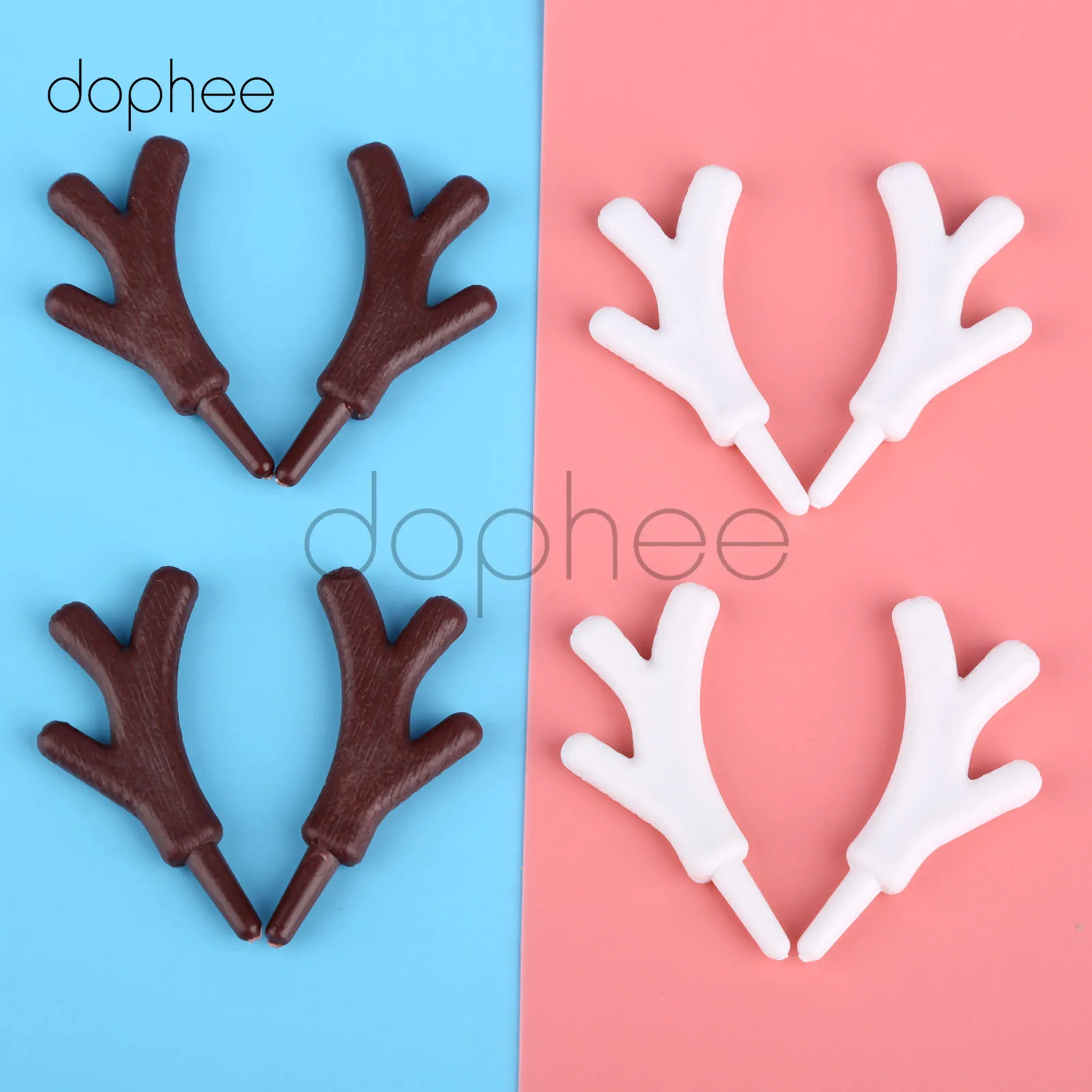 Dophee 20 шт мини пластиковые ветки Рога Снеговик DIY орнамент Рождественский Снеговик украшения Ремесло