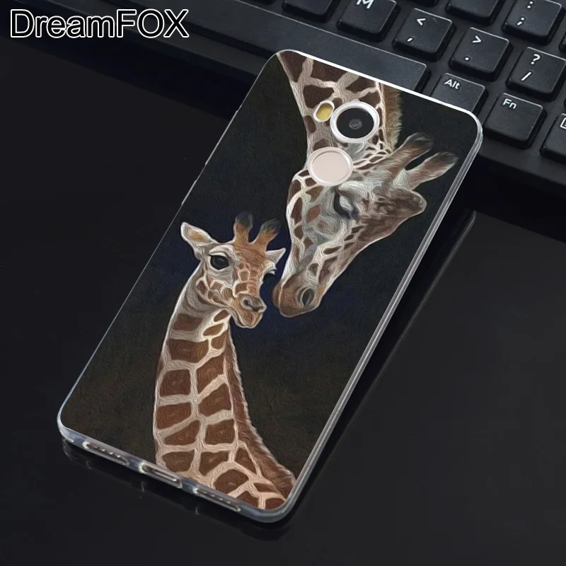 DREAMFOX M228 Забавный Мягкий силиконовый чехол из ТПУ с жирафом для Xiaomi Redmi Note 3 4 4X5 5A 6 7