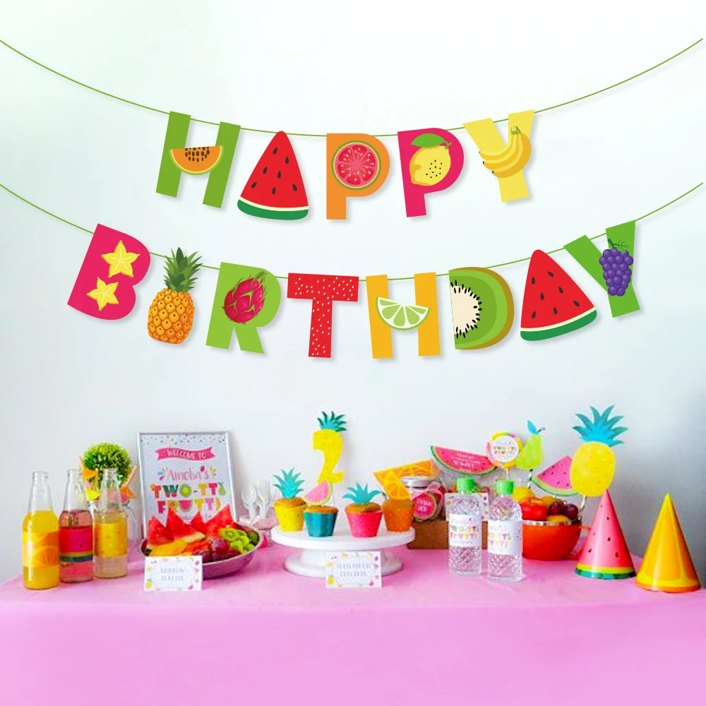618 распродажа настенный баннер на день рождения для вечеринки в виде ананаса киви