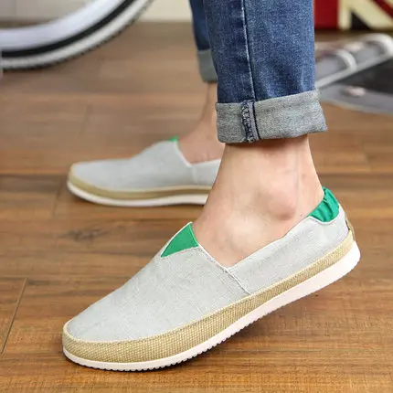 Summer Men canvas Espadrilles shoes Newest casual men's breathable holiday 100% cotton light weight Loafers driving | Обувь