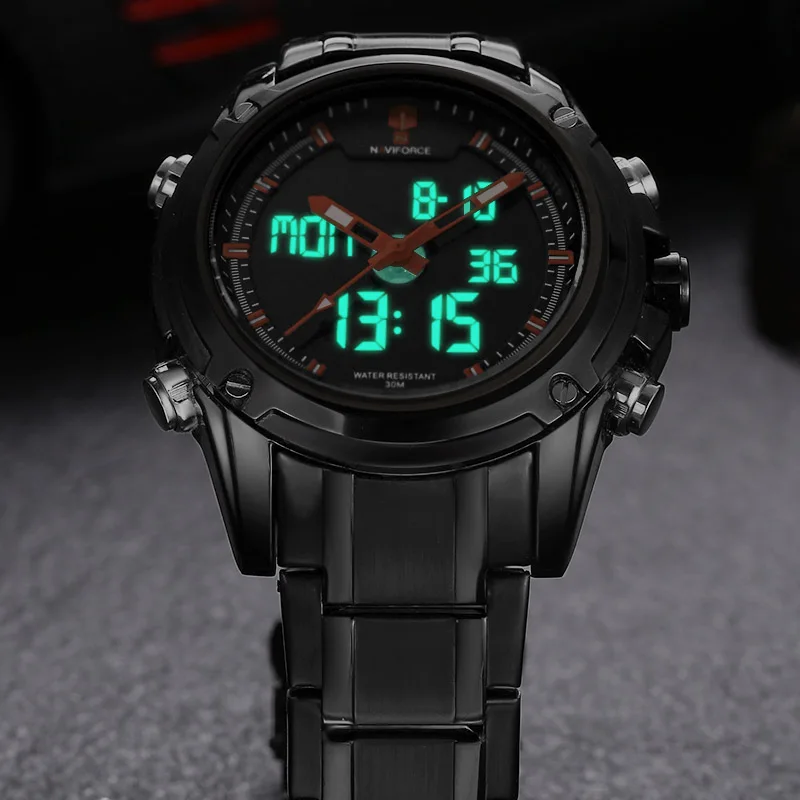 NAVIFORCE мужские наручные часы Новые Лучшие Роскошные брендовые водонепроницаемые