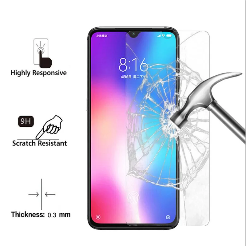 2 шт. защита для экрана Xiaomi закаленное стекло MI 9 Стекло телефона MI9 защитная