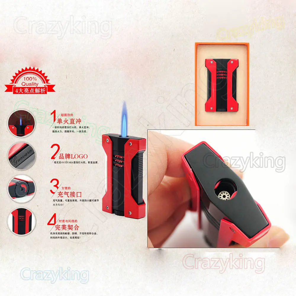 Новый Guevara высококачественный факел JET FLAME сигарета зажигалка с подарочной